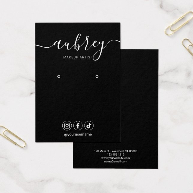 Modern Script Simple Earring Display (Büro)