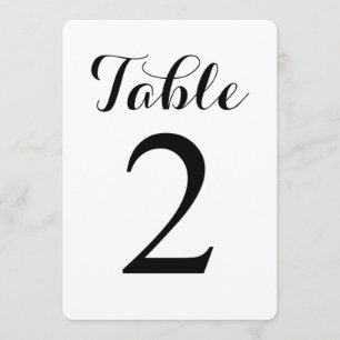 Modern Script Tabelle 2 TISCHNUMMER