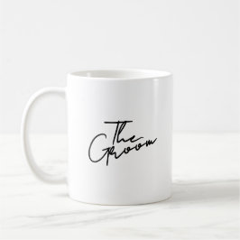 Modern script the groom T-Shirt Kaffeetasse