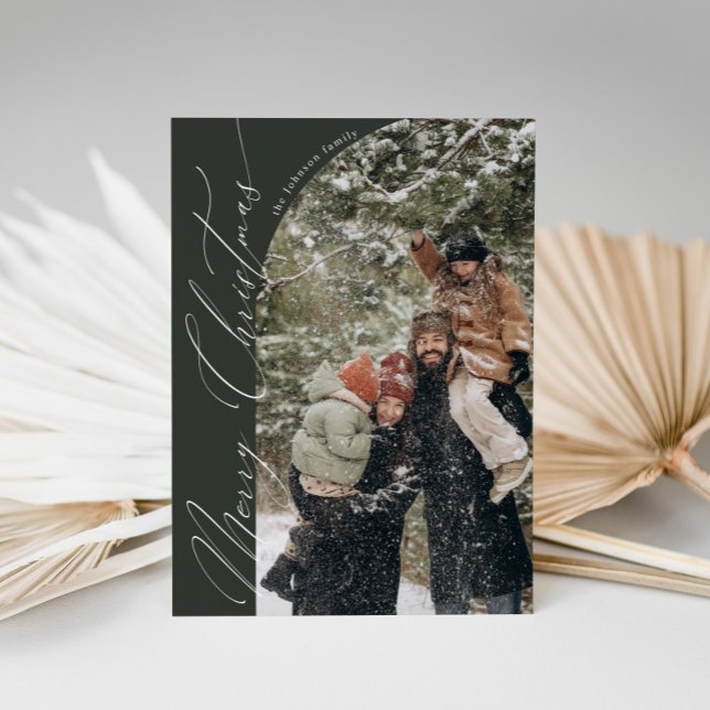 Modern Script Typografy Half Arch Foto Weihnachten (Von Creator hochgeladen)