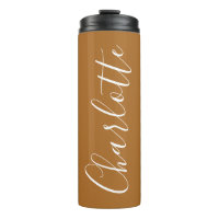 Modern Script Typografy Name Personalisiert Brown