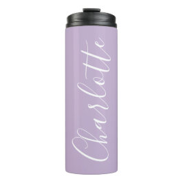 Modern Script Typografy Name Simple Orchid Bloom Thermosbecher