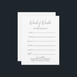 Modern Script Words Of Wisdom Graduation Begleitkarte<br><div class="desc">Inspire your graduate with this Modern Script Words of Wisdom Graduation Enclosure Card. Featuring elegant flowing script and a clean, modern design, this card offers a stylish space for friends and family to share meaningful advice, encouragement, and heartfelt wishes. Perfect for high school or college graduations, Class of 2026 celebrations,...</div>