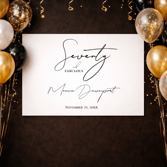 Modern Seventy and Fabulous  Poster (Von Creator hochgeladen)