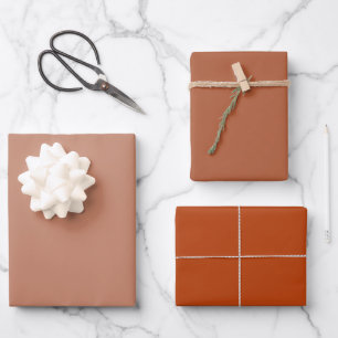 Modern Shades Rust Geschenkpapier Set