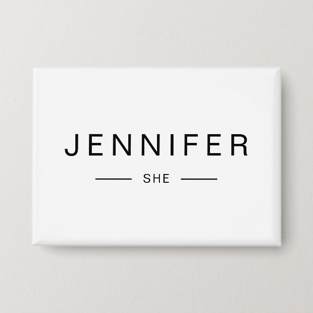 Modern SHE Inspired Personalized Name Button (Vorderseite)