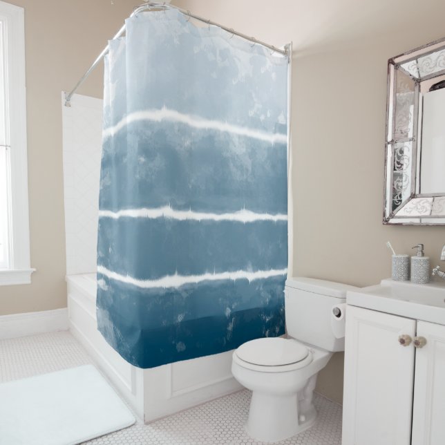 Modern Shibori Ombre Retro Gefärbte Krawatte Hippi Duschvorhang (Beispiel)
