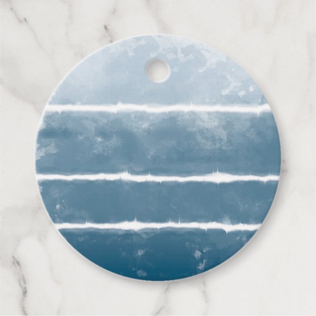 Modern Shibori Ombre Retro Gefärbte Krawatte Hippi Geschenkanhänger (Vorderseite)