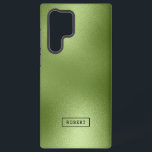 Modern Shiny Green Abstrakt Background Monogram Samsung Galaxy Hülle<br><div class="desc">Eleganter moderner,  schlichter,  abstrakter grüner Hintergrund. Benutzerdefiniertes Monogramm.</div>