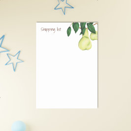 Modern Shopping List Grüner Birnbaum Post-it Klebezettel