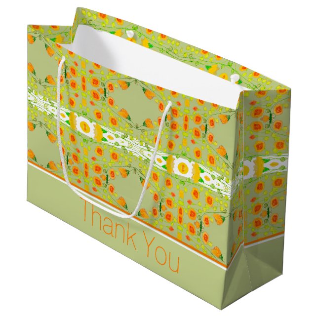 Modern Shopping Vielen Dank Große Geschenktüte (Vorderseite Schrägansicht)