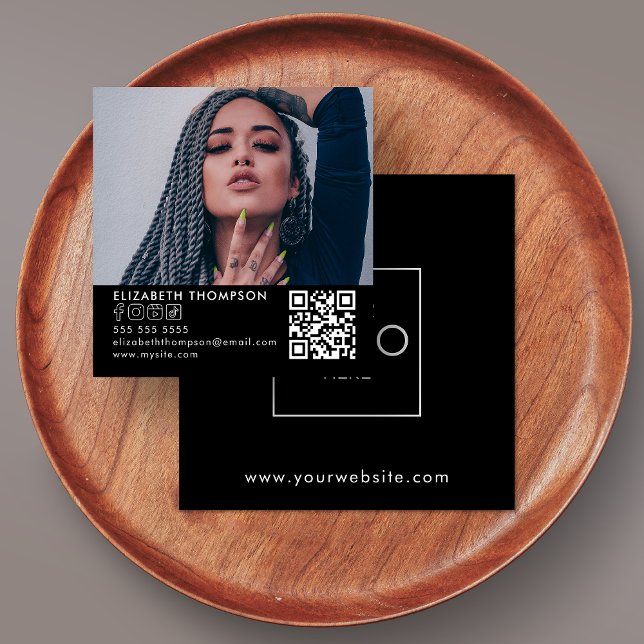 Modern Sie Ihren QR-Logo-Code Trendy Social Media  Quadratische Visitenkarte (Von Creator hochgeladen)