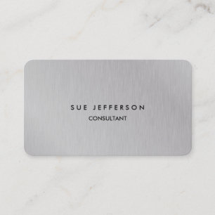 Modern Silber Grau Professionell Kreativ Elegant Visitenkarte