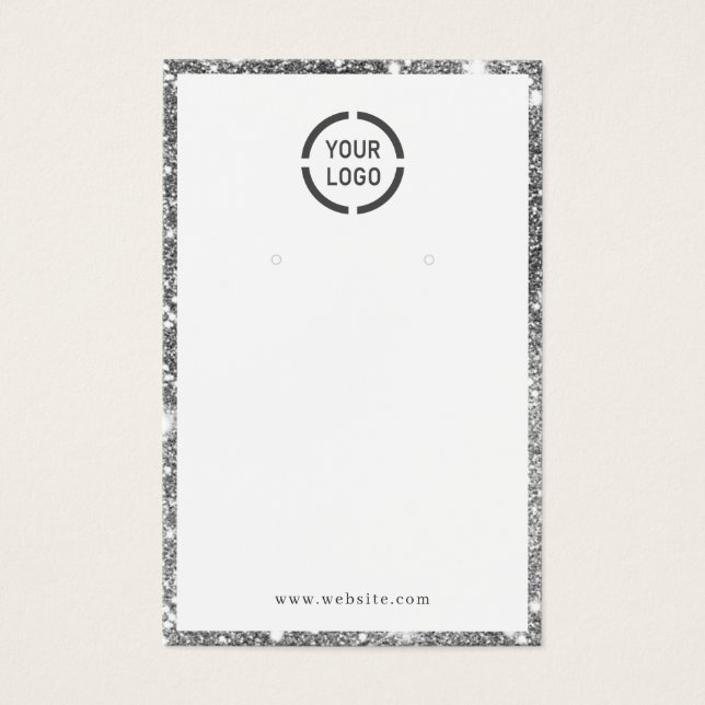 Modern silberner Glitzer mit individueller Ohrmark (Vorderseite)