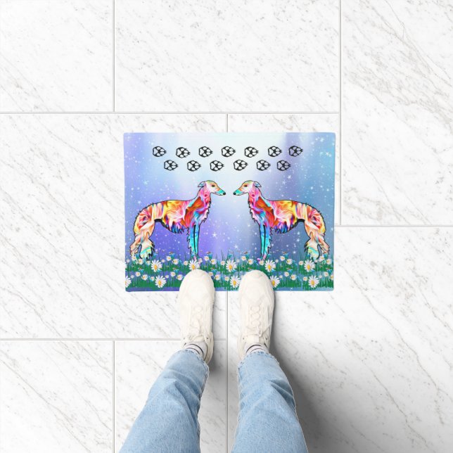 Modern Silken Windhound Fußmatte (Indoor)