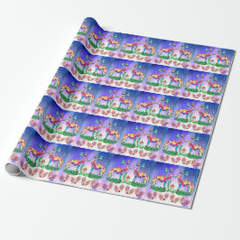 Modern Silken Windhound Wrapping Paper Geschenkpapier