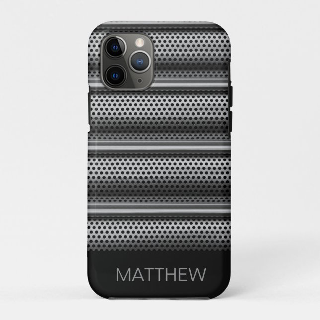 Modern Silver Monogram Case-Mate iPhone Hülle (Rückseite)