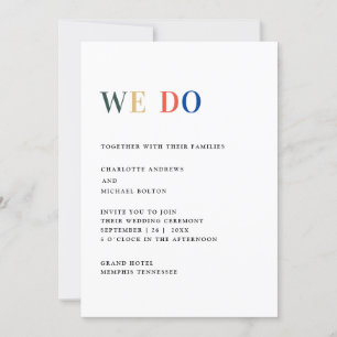 Modern, simpel, frisch Hochzeit Einladung