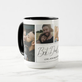 Modern Simple 4 Foto Collage Vathage Day Tasse