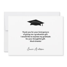 Modern Simple Abschluss Danke Card
