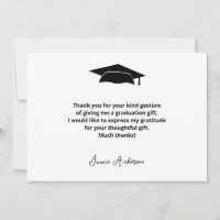 Modern Simple Abschluss Danke Card
