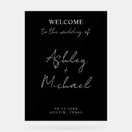 Modern Simple Acrylic Wedding Welcome Sign Acrylschild