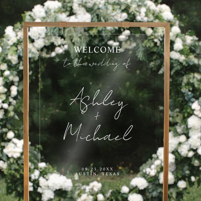 Modern Simple Acrylic Wedding Welcome Sign Acrylschild (Von Creator hochgeladen)