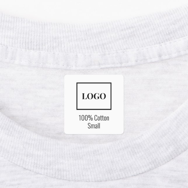 Modern Simple Add Company Logo Fashion Apparel Etiketten (Befestigt)