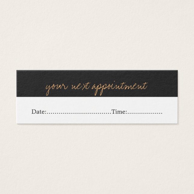 Modern Simple Beauty Salon Appointment Card (Vorderseite)