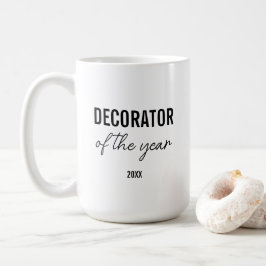 Modern Simple Black and White Script Decorator Kaffeetasse
