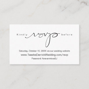 Modern Simple Black Calligraphy, Online-UAWG Begleitkarte