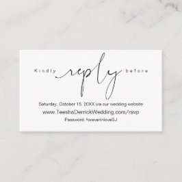 Modern Simple Black Calligraphy, Online-UAWG Begleitkarte