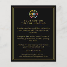 Modern Simple Black Gold Business Logo-Werbeaktion