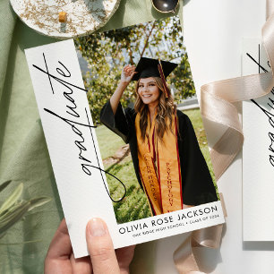Modern Simple Boho Foto Abschluss Ankündigung