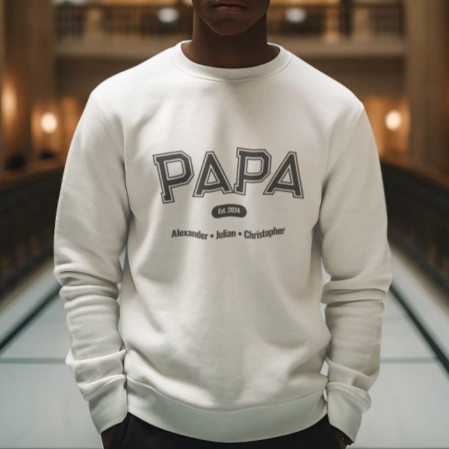 Modern Simple Bold Typografy Papa Sweatshirt (Von Creator hochgeladen)