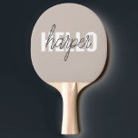 Modern Simple Brown Hello und You Name Tischtennis Schläger<br><div class="desc">Modern Simple Brown Hello und You Name</div>