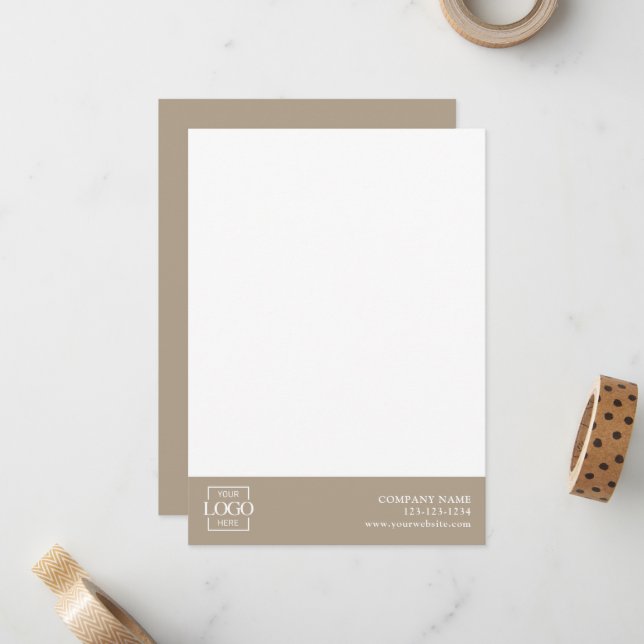 Modern Simple Business Logo Professional Editable Mitteilungskarte (Vorderseite/Rückseite Beispiel)
