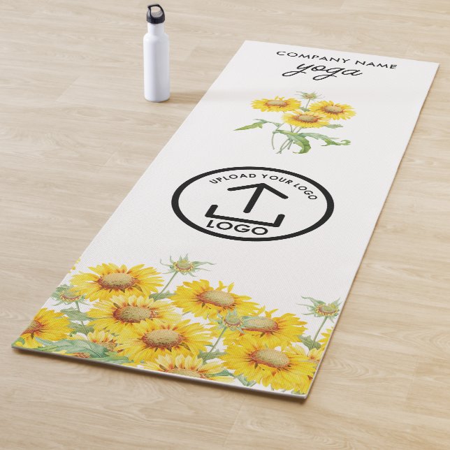 Modern Simple Business Logo Sonnenblumen Gym Yogamatte (Beispiel)