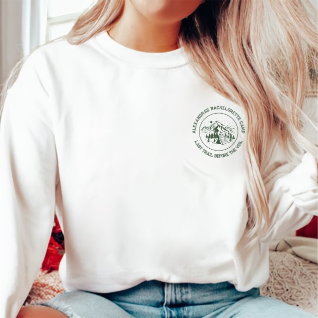 Modern Simple Camping Weekend Bachelorette Sweatsh Sweatshirt (Von Creator hochgeladen)