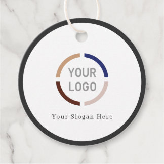 Modern simple charcoal black border company logo geschenkanhänger