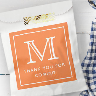 Modern Simple Chic Monogram Vielen Dank für Ihr Ko Geschenktütchen