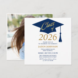Modern Simple Class of 2025 FOTO Graduation Party Einladung