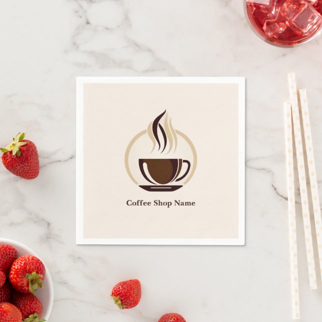 Modern Simple Coffee Shop beruflich Serviette (Beispiel)