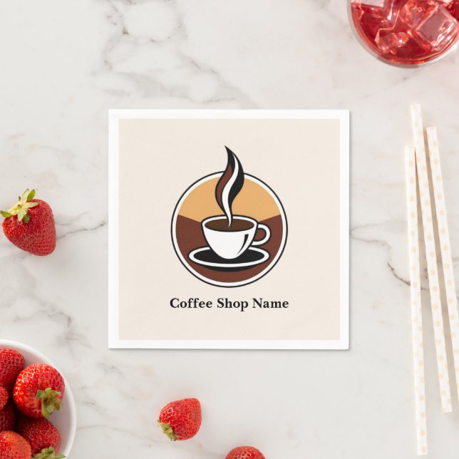 Modern Simple Coffee Shop beruflich Serviette (Beispiel)