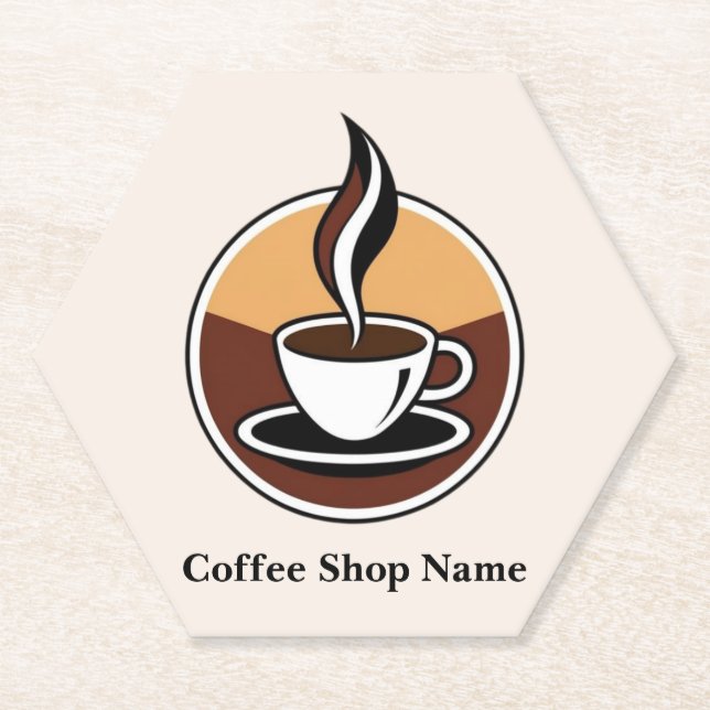 Modern Simple Coffee Shop beruflich Untersetzer (Vorderseite)