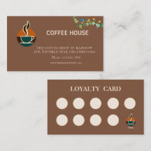 Modern simple coffee Shop Loyalty Card