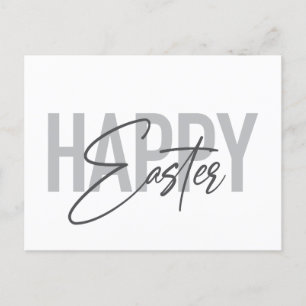 Modern, simple, cool typography Happy Easter Postkarte