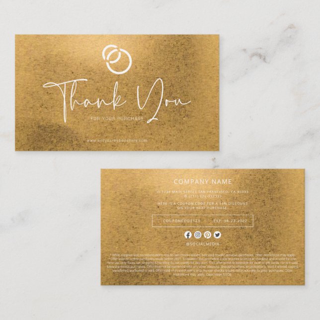 Modern Simple Custom Business Logo Coupon Promo Telefonnummerkarte (Vorne/Hinten)