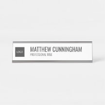 Modern Simple Custom Logo Employee Name Job Title