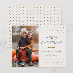 Modern Simple Dots Fun 1 Foto Weihnachtsfeiertag C Feiertagskarte
